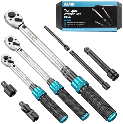 Seesii Torque Wrench Set 1/4" 3/8" 1/2" Drive