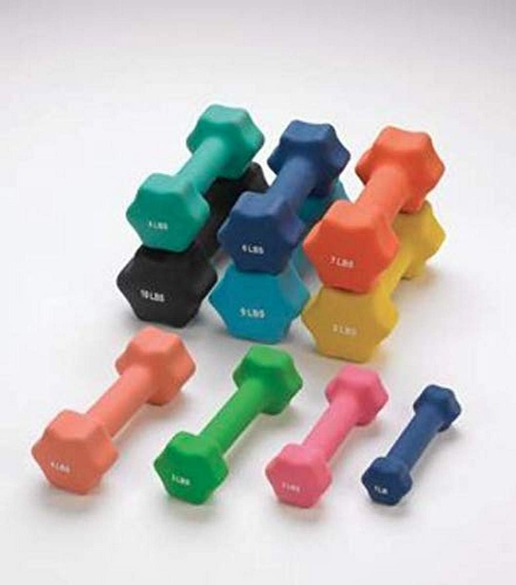 Sammons Preston 34950 Individual Neoprene Dumbbells, 3 LB, Easy-to-Grip