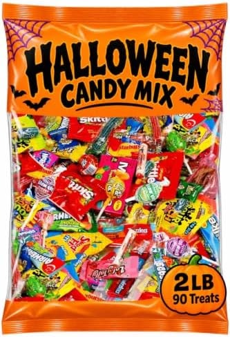 Halloween Candy Variety Pack 2 lb Bulk Individually Wrapped Candy Bag