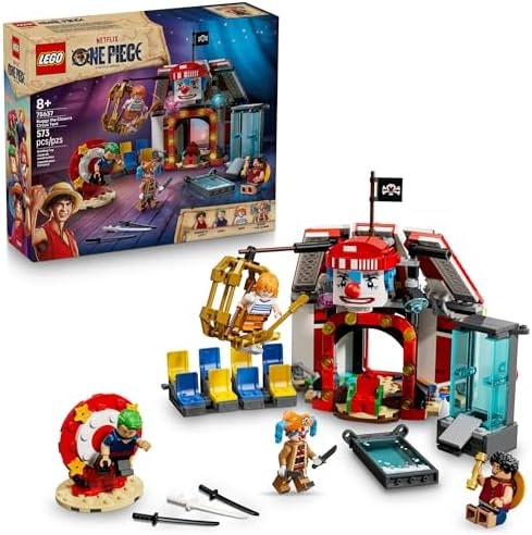 LEGO ONE PIECE Buggy the Clown’s Circus Tent Building Blocks - Creative Building Toy for Boys & Girls, 8+ - 4 Toy Figures & Playset for Pretend Play - Gift Idea for Birthdays & Anime Fans - 75637