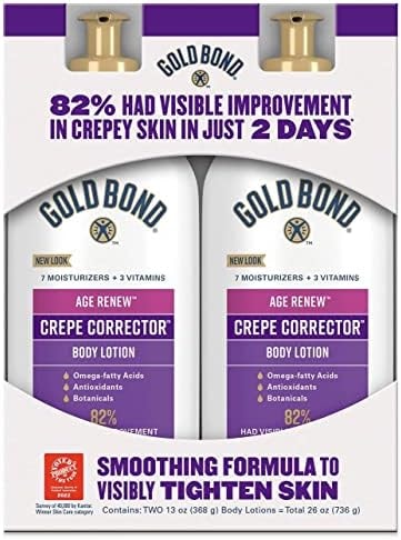 Gold Bond Age Renew Crepe Corrector Body Lotion, Replenishing & Smoothing Formula 26 OZ (2 13 OZ bottles)