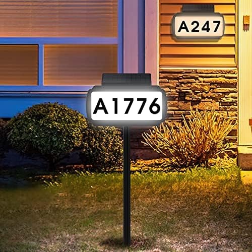 Wecsord Solar Address Sign House Numbers, Brighter for Outside Front Yard