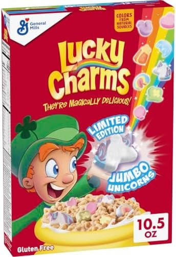 Lucky Charms Gluten Free Cereal with Marshmallows, Whole Grain, 10.5 oz