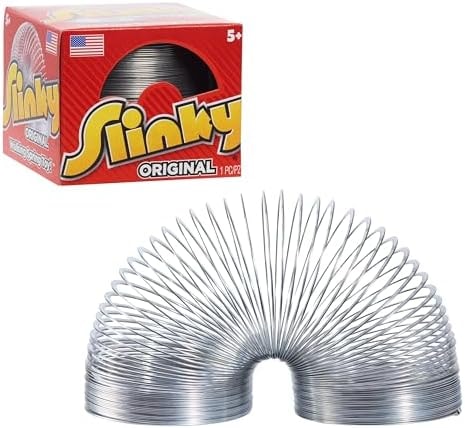 Slinky Brand The Original Slinky Walking Spring Toy, Metal Slinky, Easter Basket Stuffers, Toys for 3 Year Old Girls and Boys, Party Favors, Fidget Toys, Multicolor