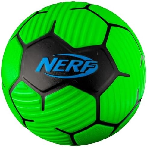Nerf Kids Foam Mini Soccer Ball - Proshot Youth Soccer Ball - 7" Indoor + Outdoor Toy for Kids + Toddlers - Green/Blue