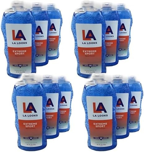 L.A. LOOKS SPORT XTRME HLD GEL 20 OZ (Pack of 12)