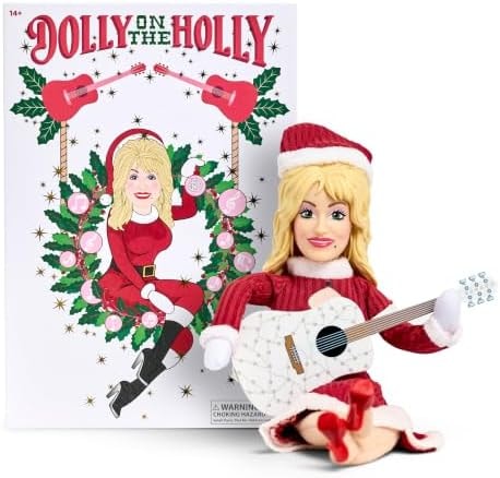 Dolly on the Holly Plush Doll - Holiday Dolly Parton Mantel Doll