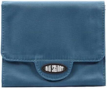 Big Skinny Women's Trixie Tri-Fold Leather Wallet, Holds Up to 30 Cards, Compact,Lightweight, Teal