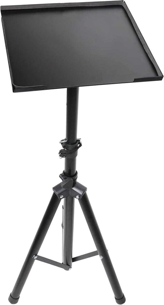 Gemini Sound PST-01 Universal DJ Equipment Accessories Laptop Computer Projector Screen Mount Desk Tripod Stand Tray Perfect for Live, Studio, Home Book Stand or Keyboard Use