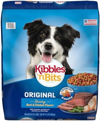 Kibbles 'n Bits Original Savory Beef & Chicken Flavor Dry Dog Food, 31 Pound Bag