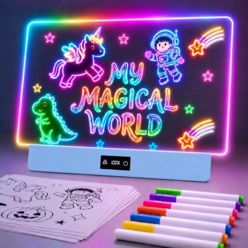 TAEMVV 16" LED Drawing Board for Kids Birthday Gifts for Girls, Blue