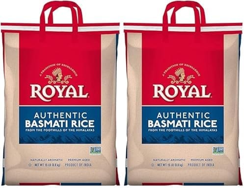 Authentic Royal Basmati White Rice, 15 lbs (Pack of 2)