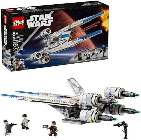 LEGO Star Wars Rebel U-Wing Starfighter Building Set - Includes Cassian Andor, Dedra Meero and K-2SO - Model Action Toy - Birthday Gift Idea for Boys, Girls, Kids, Ages 8+ - 75399