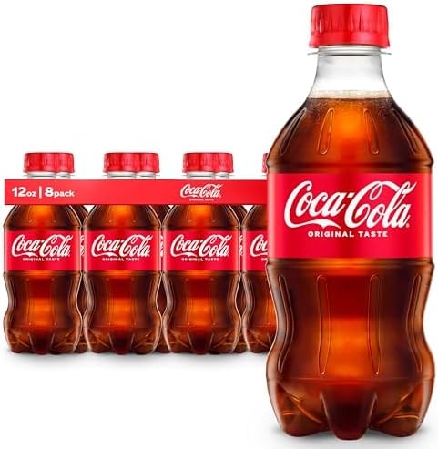 Coca-Cola Soda Soft Drinks, 12 fl oz Bottles, 8 Pack - Classic Cola Soft Drink Pack