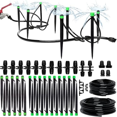 CARPATHEN Drip Irrigation System Kit for Garden Watering, Sprinkler, 100 ft