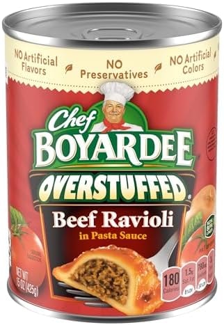Chef Boyardee Overstuffed Beef Ravioli, 15 Oz Can