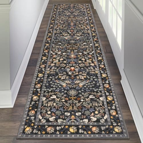 HEBE Hallway Runner Rug 2'x8', Washable Non Slip Kitchen Rug Runner