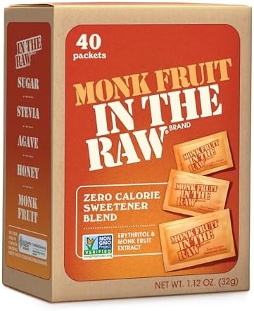 Monk Fruit In The Raw, Sweetener Packets, 40 Ct