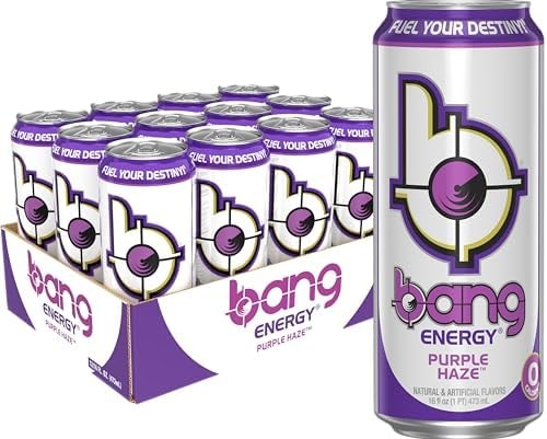 Bang Energy Purple Haze, Sugar-Free Energy Drink, 16-Ounce