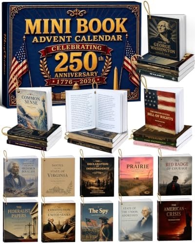 USA 250th Anniversary Mini Book Advent Calendar 2026 for Book Lovers