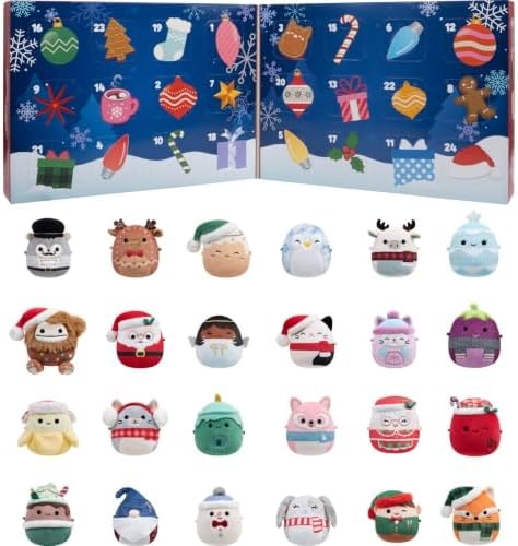 Squishmallows Original 24-Day Micromallows Holiday Plush Advent Calendar