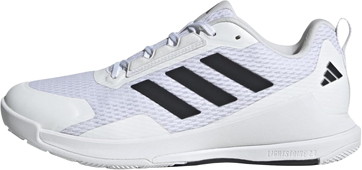 adidas Men's Novaflight 2 Indoor, White/Black/White, 9.5