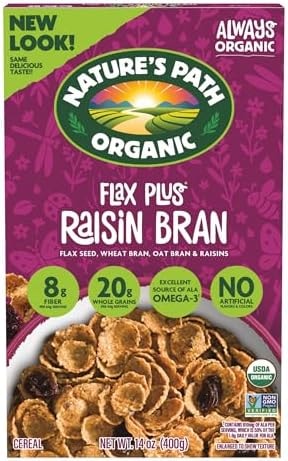 Nature's Path Organic Flax Plus Raisin Bran Cereal, 14 oz (Pack of 1)