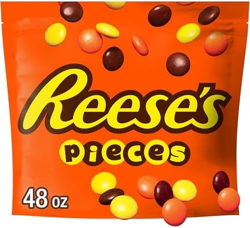REESE'S PIECES Peanut Butter in a Crunchy Shell, Candy Bulk Bag, 48 oz