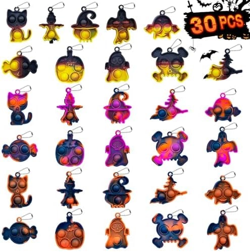 Halloween Pop Fidget Toys Bulk Its Halloween Party Favors for Kids 30 Pack