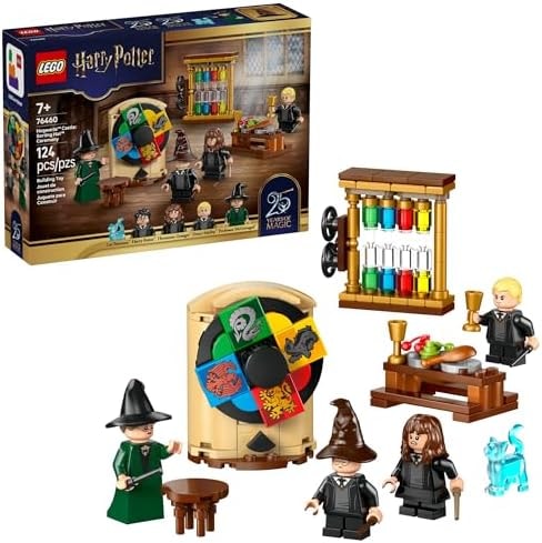 LEGO Harry Potter Hogwarts Castle: Sorting Hat Ceremony Building Toy for Boys, Girls - Pretend Play Set for Kids, Ages 7+ - W/4 Minifigures & Cat Patronus Toy Figure - Gift Idea for Birthdays - 76460