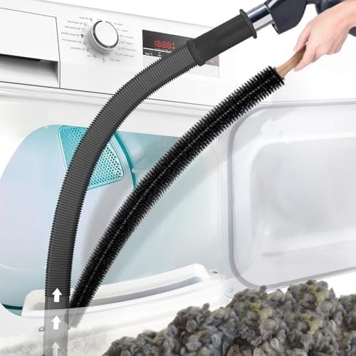 PetOde 2Pcs Dryer Vent Cleaner Kit Universal Vacuum Hose Attachment & Brush