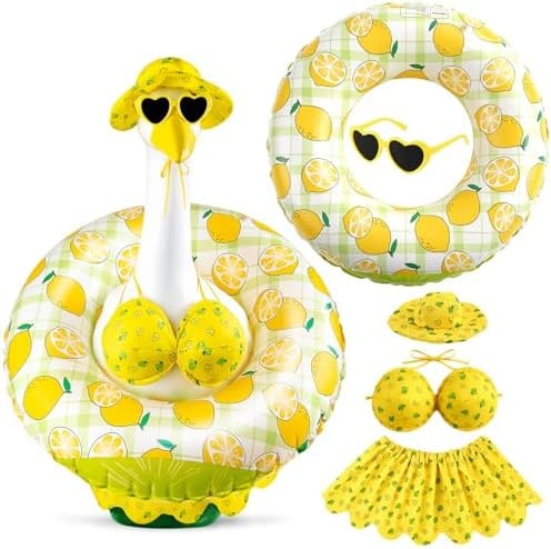 Gerophor Porch Goose Summer Outfits 23 Inch - Hawaiian Bikini Lawn Goose Costume for Luau Party, Outdoor Garden Patio Yard Decor, Pool Party - Goose Clothes Durable Gift