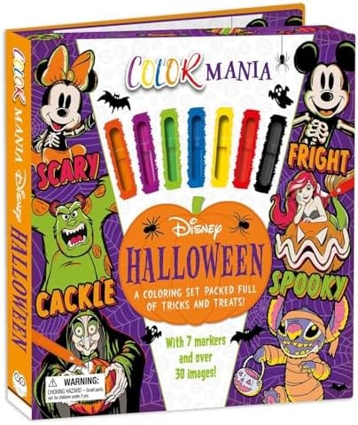 Disney Halloween: Colormania: a Coloring Set Packed Full of Tricks and Treats, Including 7 Markers and 30 Images!