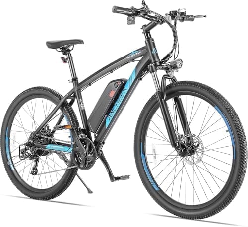 ANCHEER 27.5 '' Electric Bike for Adults, Peak 750W Ebike, 3 Hours Fast Charge, 60 Miles Electric Bicycle with 48V/499Wh Battery, Electric Mountain Bike with 21 Speed (Blue Trailblazer XT)