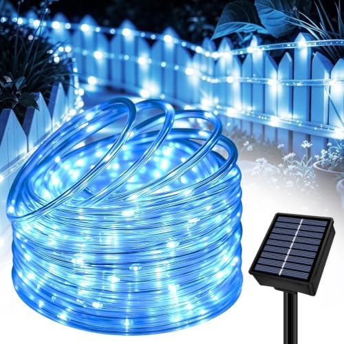 Slyuexu Solar Rope Lights, 100LED 39FT String Lights Outdoor Waterproof
