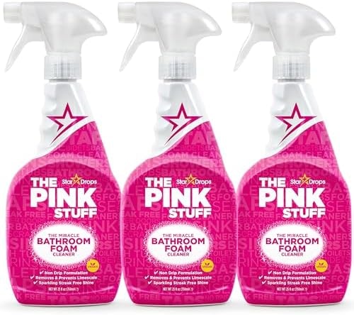 Stardrops - The Pink Stuff - The Miracle Bathroom Foam Cleaner 750ml 3-Pack Bundle (3 Bathroom Foam Spray)