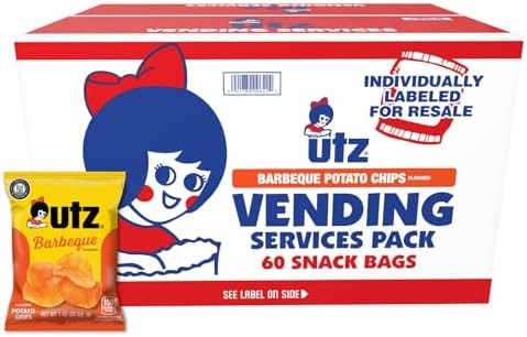 Utz Barbeque Potato Chips, 1 oz Bags (60 Count)