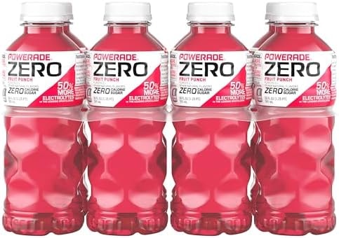 POWERADE ZERO Sugar Sports Drink, Fruit Punch Electrolytes, 20 Oz (8 Pk)