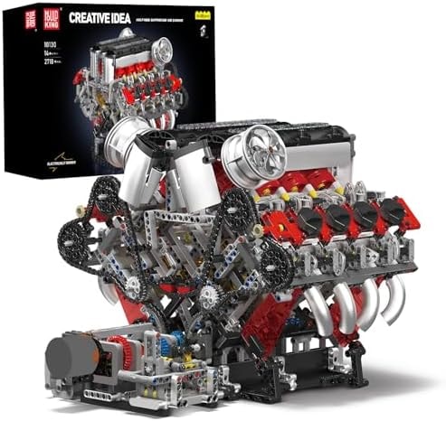 Mould King V8 Engine Building Blocks Sets, Engine Model Kit