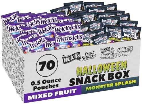 Welch's Fruit Snacks Halloween Variety Pack, Gluten Free, 0.5 oz, 70 Ct