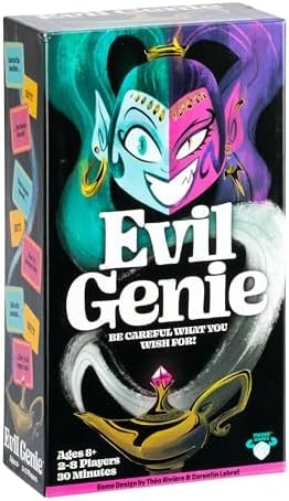 Moose Evil Genie Party Card Game, Combine Wishes, 2-8 Players, Ages 8+