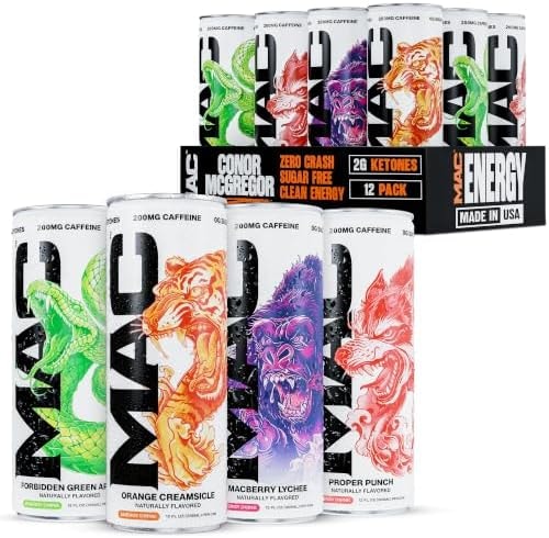 MAC Energy by Conor McGregor 4-in-1 Variety Pack Sugar Free Energy Drink