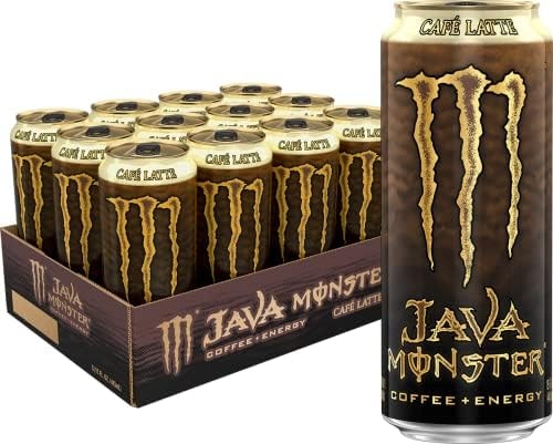 Java Monster Café Latte, Coffee + Energy Drink, 15 Ounce