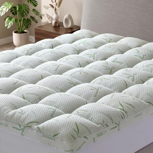 4 Inch Mattress Topper Memory Foam Cooling Bamboo Queen Size
