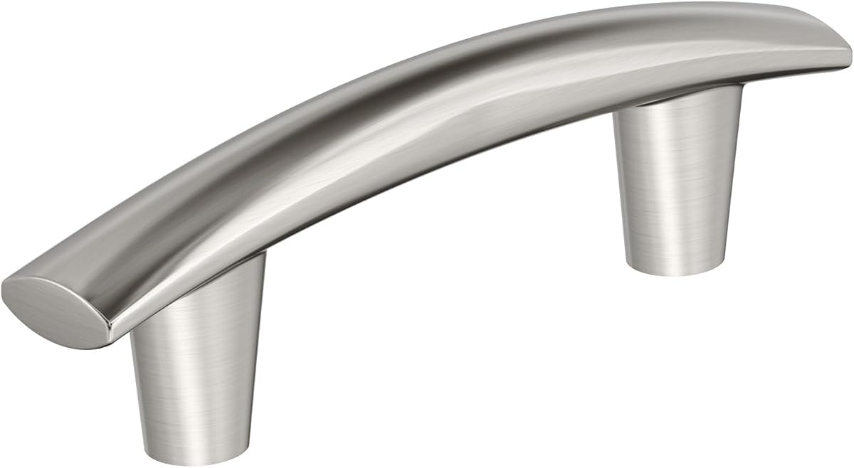 Amerock Willow 3 inch (76mm) Center-to-Center Satin Nickel Cabinet Pull - 25 Pack
