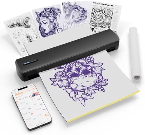 Tattoo Stencil Printer, Portable Bluetooth Thermal Transfer Machine