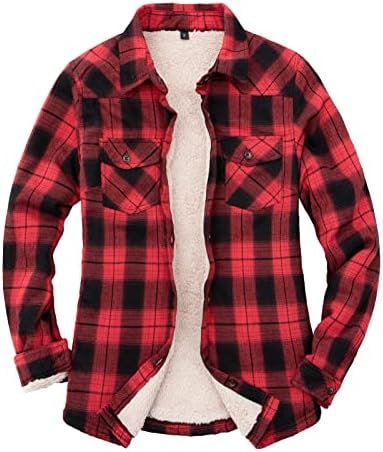 ZENTHACE Women Sherpa Fleece Lined Shirt Jacket,Fall Winter Warm Overshirt