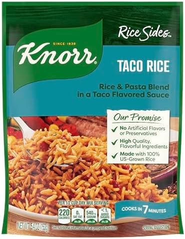 Knorr Rice Sides Taco Rice For a Tasty Rice Side Dish 5.4 oz