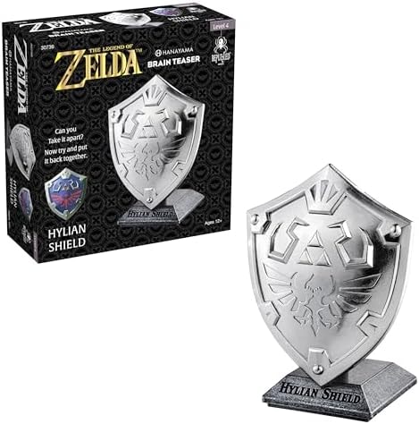 Legend of Zelda Hylian Shield Hanayama Metal Brain Teaser, Ages 12+