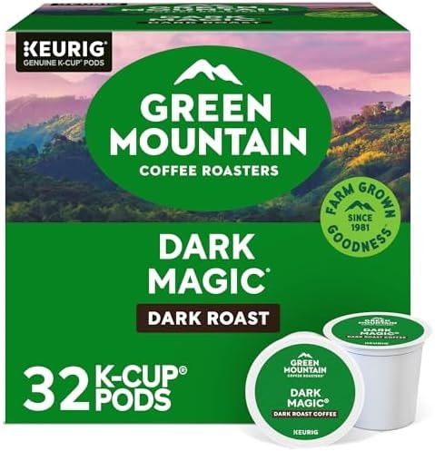 Green Mountain Coffee Roaster Dark Magic Keurig Single-Serve K-Cup Pods, Dark Roast Coffee, 32 Count